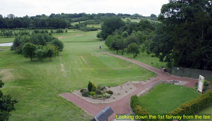 The first tee now, taken from the club house balcony.